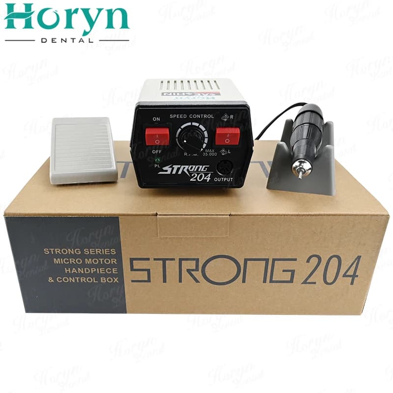 65W STRONG 204 Micro Electric Motor Nail Drill Machine 102L Manicure Polishing Dentale Polishing Set Complete