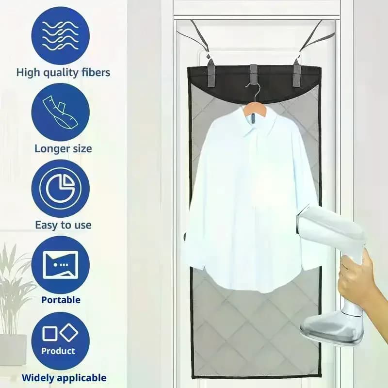 Over The Door Ironing Board Vertical Clothes Steamer Pad Heat Resistant Clothing Care Pad For Handheld Steamer
