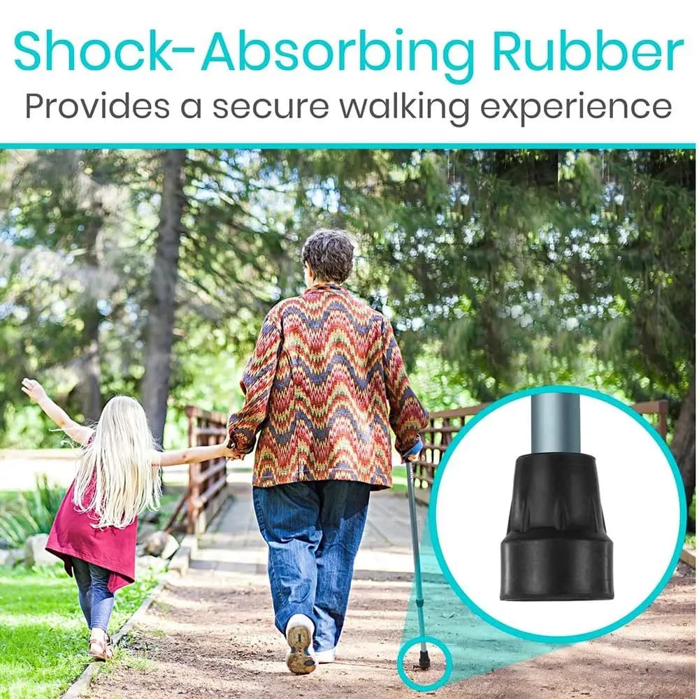Replacement Anti-Slip Cane Tip Stable Universal Walking Cane Base Rubber Tripod Stand
