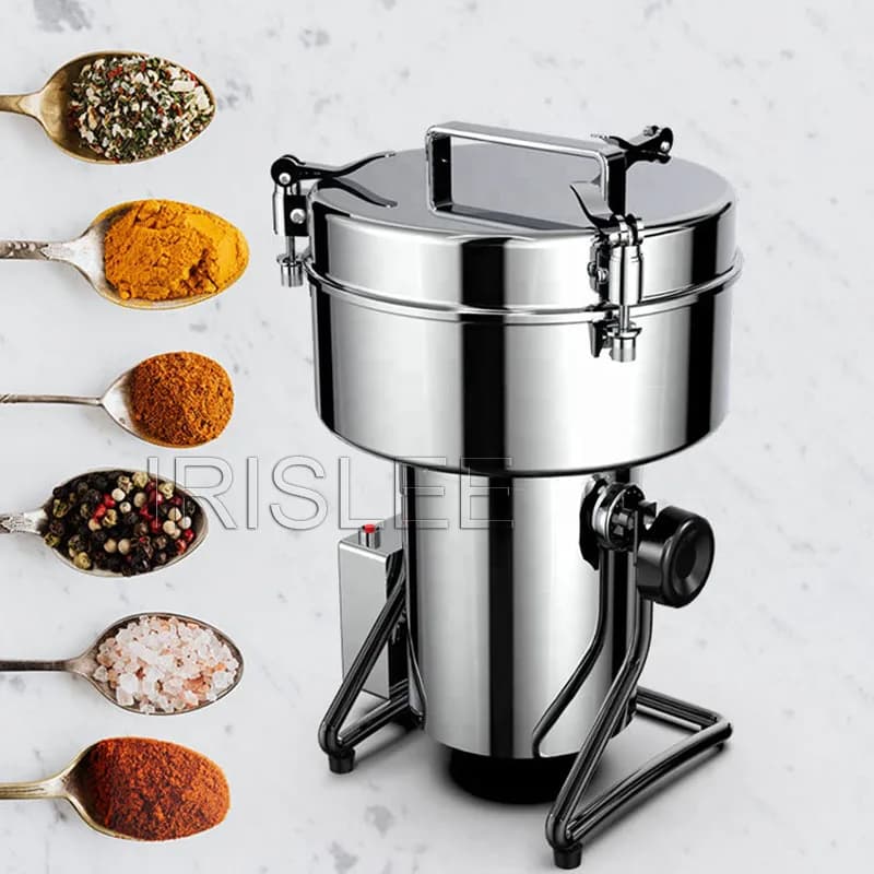 Commercial Electric Grain Mill Grinder 3000W Powerful Soybean Blender Cereal Crusher Food Processing Machine