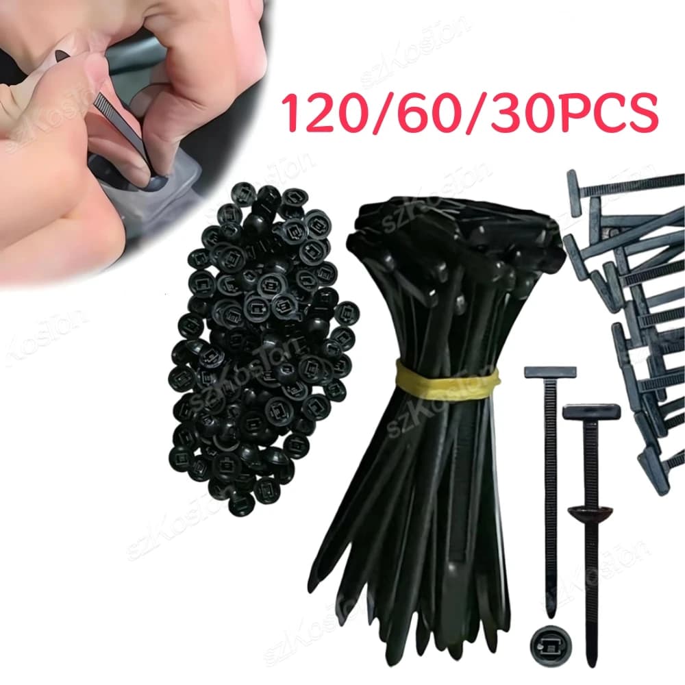 30/60/120 pz Fascette in Filo di Plastica Premium Cavo Heavy Duty autobloccante Fascette in Nylon Cinghie per Parafango Piastra Tronco