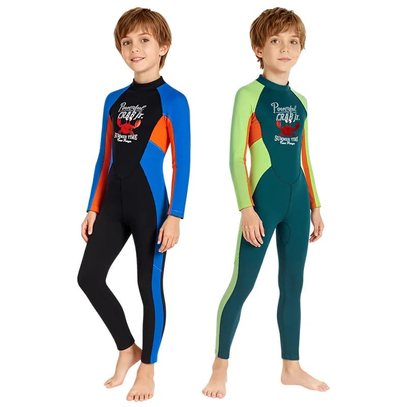 Muta Subacquea Intera in Neoprene da 2.5MM per Bambini, Manica Lunga, per Immersione, Nuoto, Surf e Snorkeling