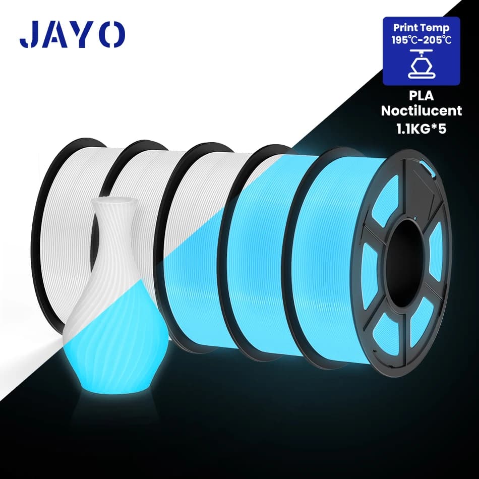 JAYO PLA 1,75 mm Filament 3D PETG printer that lights up in the dark 1.1 kg Bright 3D printing material ordered by FDM