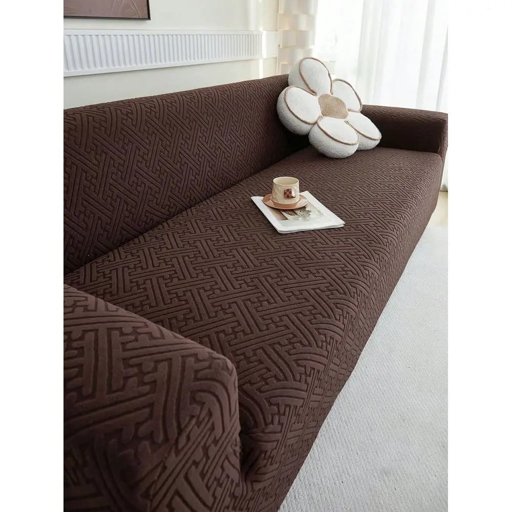 Copridivano jacquard, copridivano in peluche corto per soggiorno, copridivano elastico spesso antiscivolo per soggiorno e letto