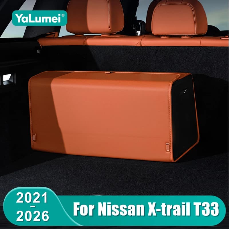 For Nissan X-trail X trail Xtrail T33 2021 2022 2023 2024 2025 2026 Car Trunk Organizer Box Foldable Container Bag Accessories