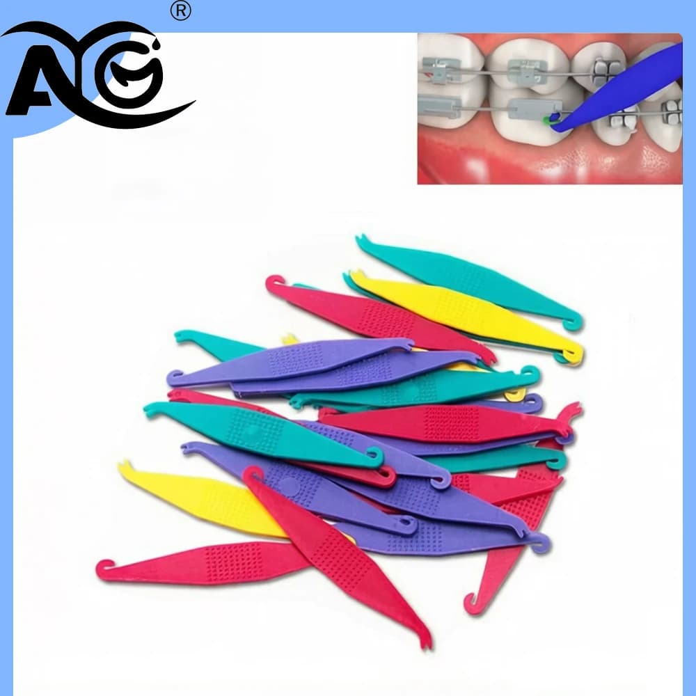 AG 100 Pezzi Elastici Ortodontici Monouso per Apparecchi Dentali, Anelli di Legatura in Gomma, Accessori Dentali