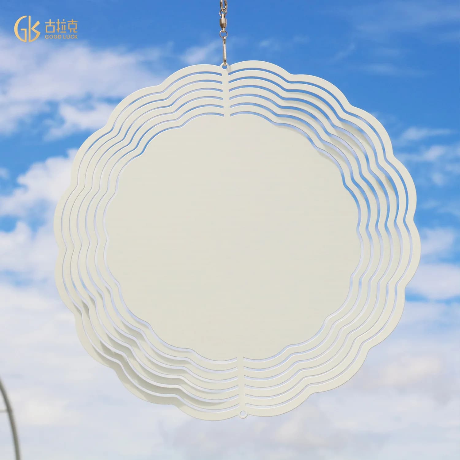 Fai da te sublimazione del calore trasferimento del vento trasferimento di calore campanelli eolici ciondolo vuoto regalo di natale creativo decorazione del giardino