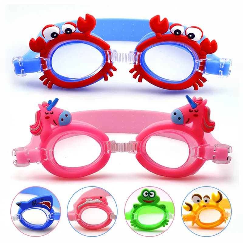 Sympathetic swimming glasses for children waterproof anti-fog learn to swim mirror glasses for children cartoons with adjustable swimming for children