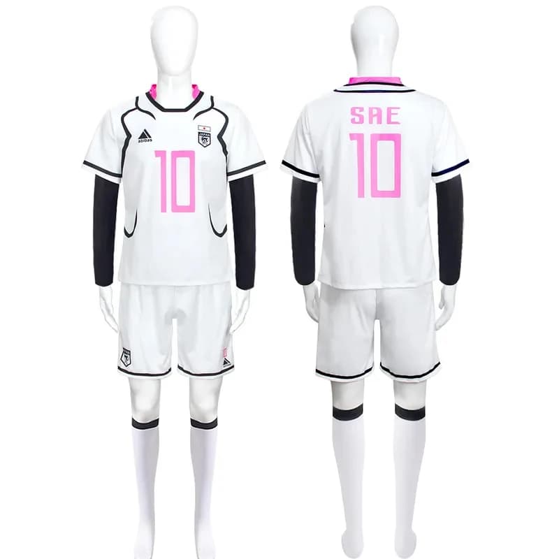 ☆ YunCos BLUELOCK Maglia da Carceraria Cosplay Jieshi Yi Feng Le Hui Rosso Nero Blu Set Abbigliamento Sportivo Anime ☆