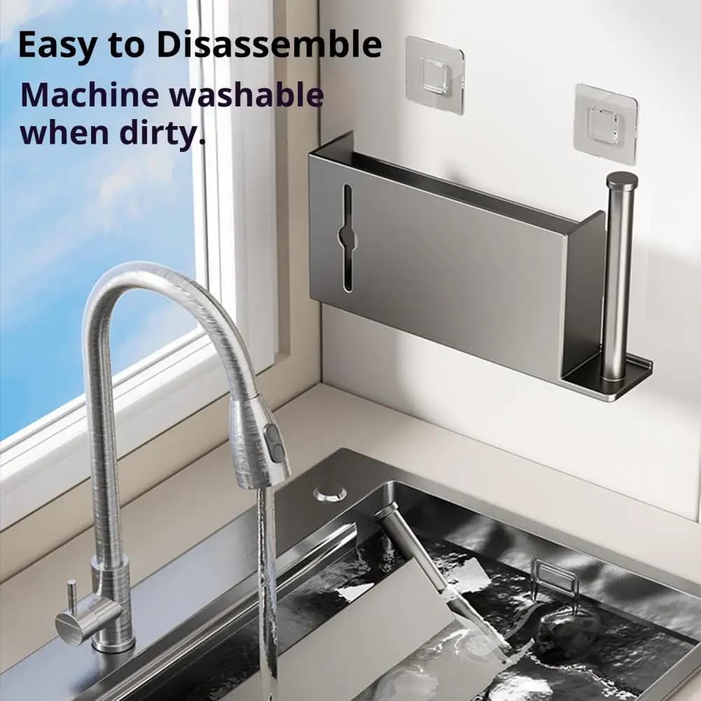 Durable Stainless Steel Kitchen Storage Container, Multipurpose Wall Organizer for Door Lockers