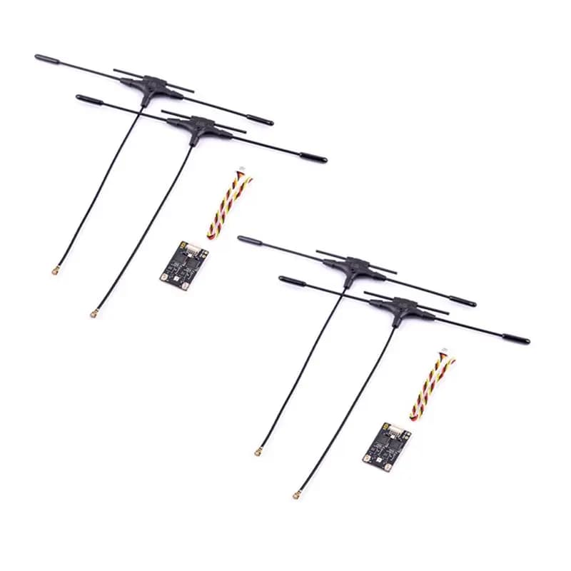 Ricevitore Dual Band ELRS A37T-2PCS XR4 Gemini-X 2.4GHZ/SUB-G 900MHZ RX con Antenna Tipo T per Droni FPV RC
