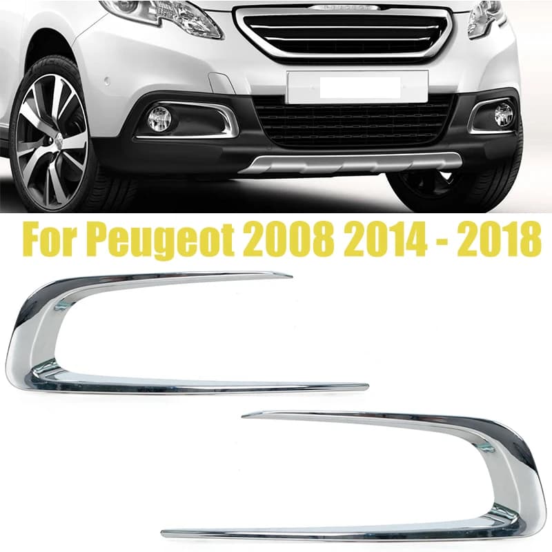 Front bumper Left Right Fendinebbia Cover Frame Fendinebbia Trim Decorative Strips for Peugeot 2008 2015 2016 2017 2018