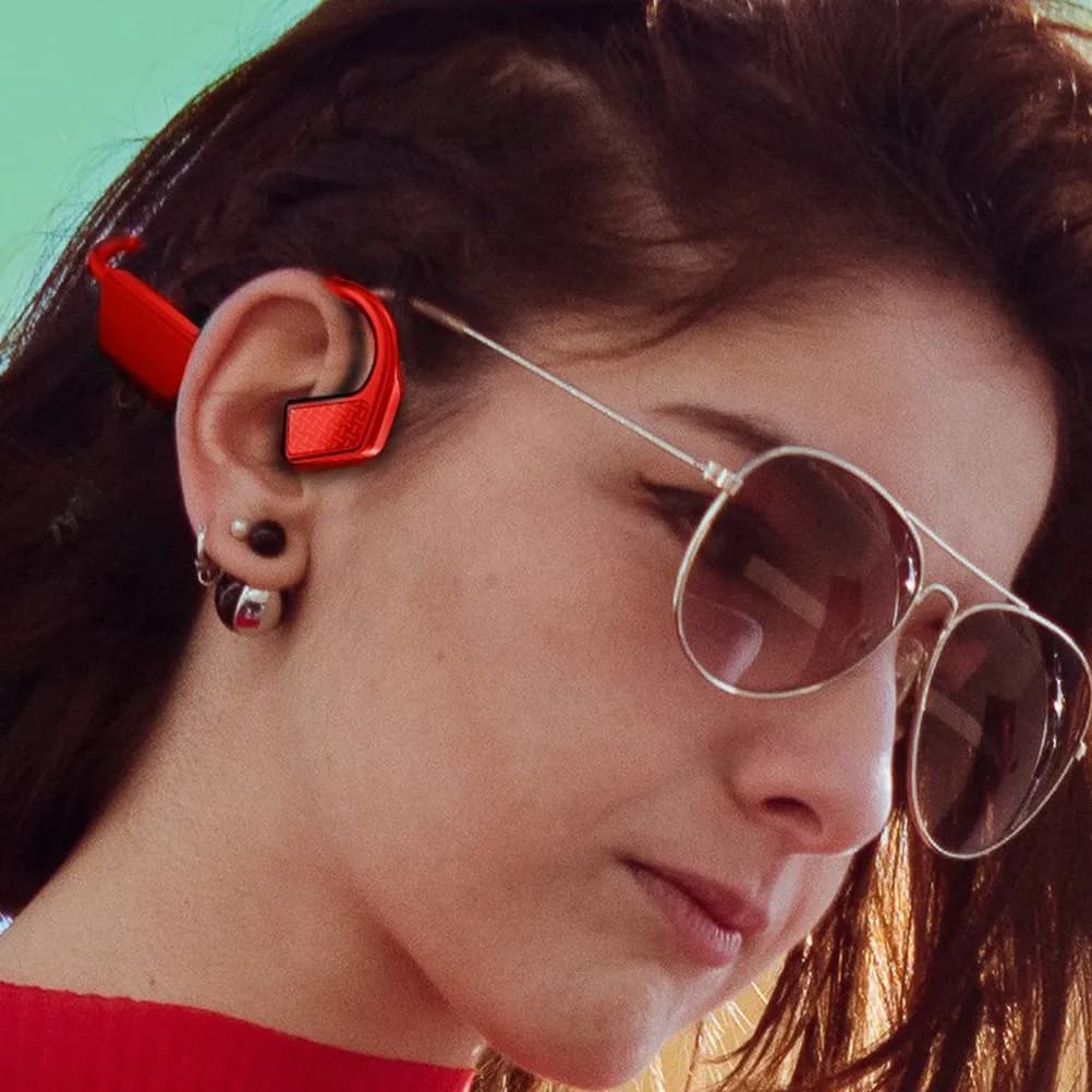 1Pcs Bone Conduction Wireless Earbuds Ergonomic Ear Hook Design for Sports Running Cycling Clear Sound Noise Reduction Safe