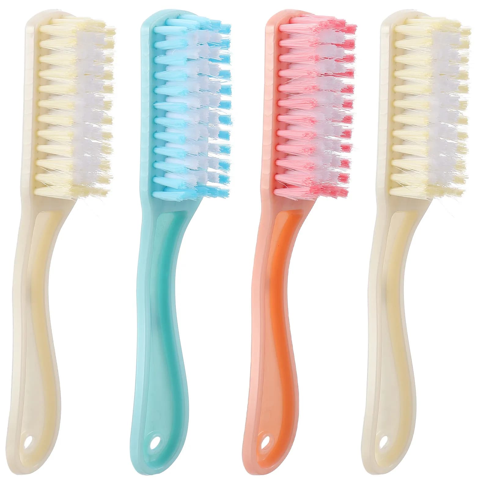 Set di 4 Spazzole per Lavaggio Abiti e Scarpe, Appendibili, con Manico Lungo, Multiuso per la Pulizia di Vestiti e Calzature