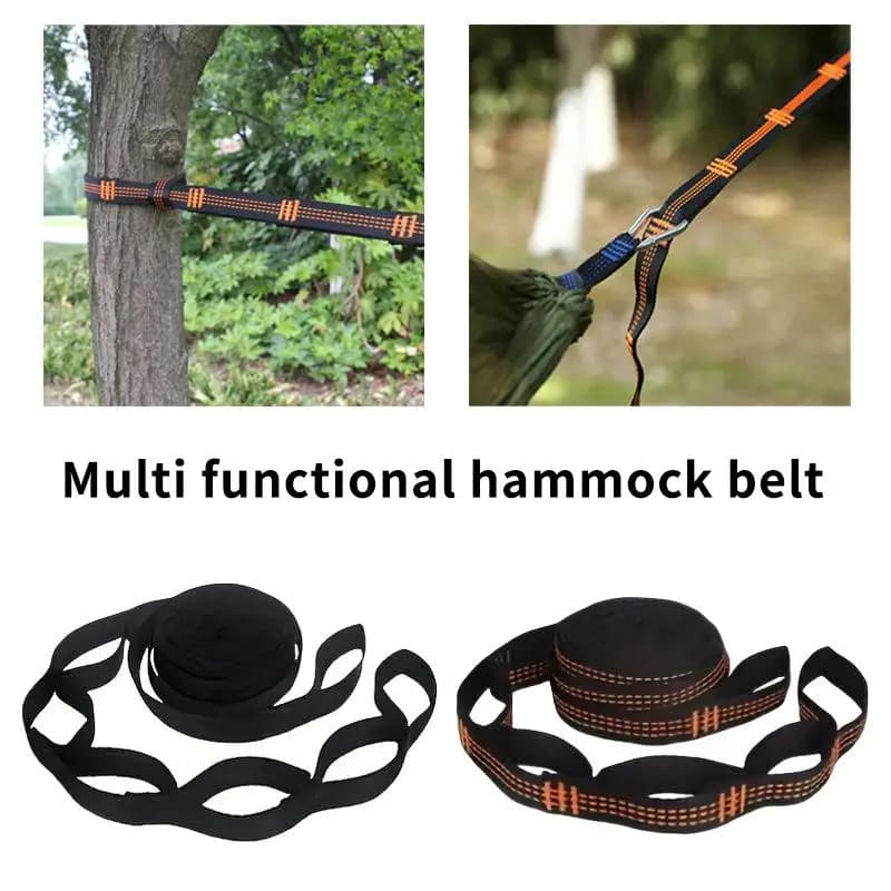 ^#2Pcs Special Reinforced Polyester Straps 5 Ring High Load-Bearing Barbed Hammock Straps For Outdoor Camping Hammock Straps