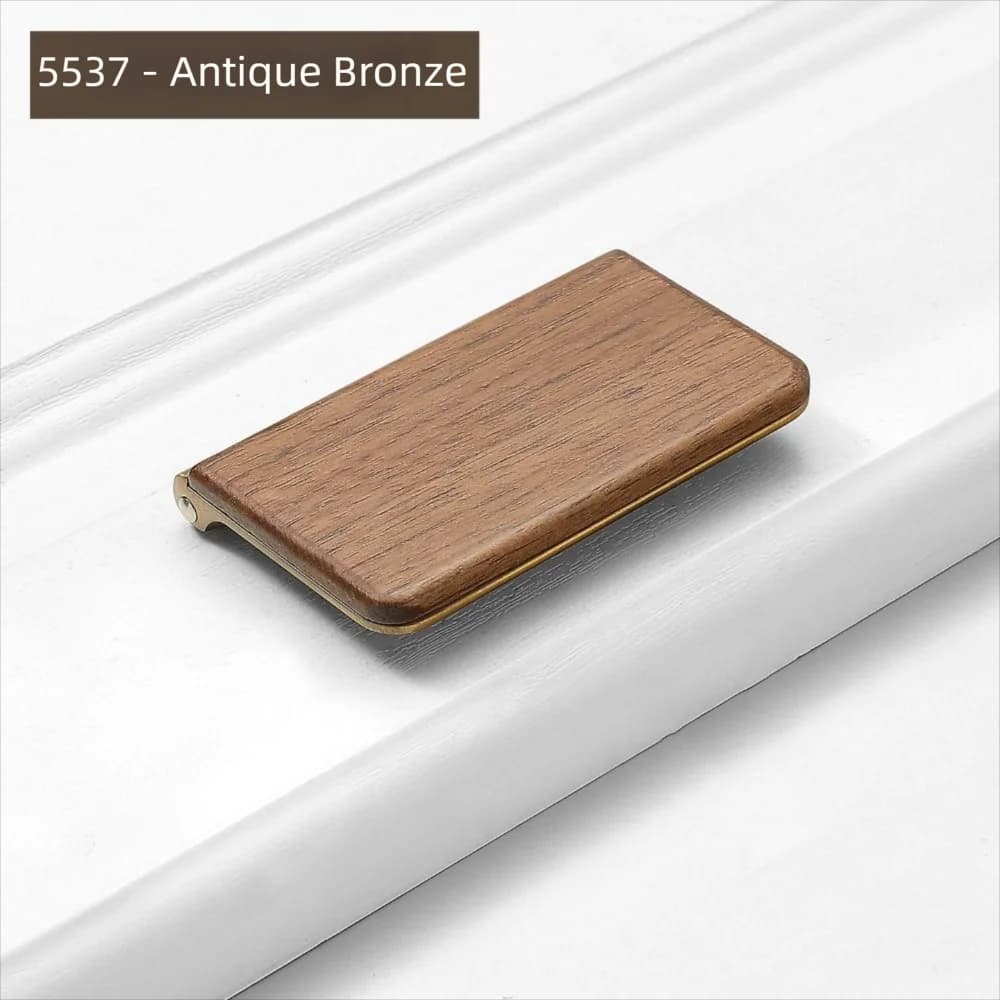 Maniglia a Scomparsa in Legno di Noce per Coperchio a Ribalta, Meccanismo a Scomparsa per Cassetto, Design Moderno