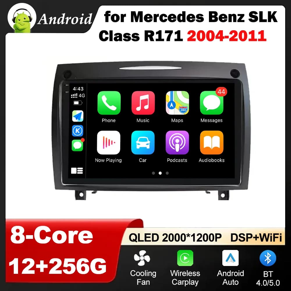 Auto Audio Lettore Mulltmedia Sistema Android Intellifent per Mercedes Benz SLK Classe R171 2004-2011 GPS Navi WiFi 4G DSP Stereo