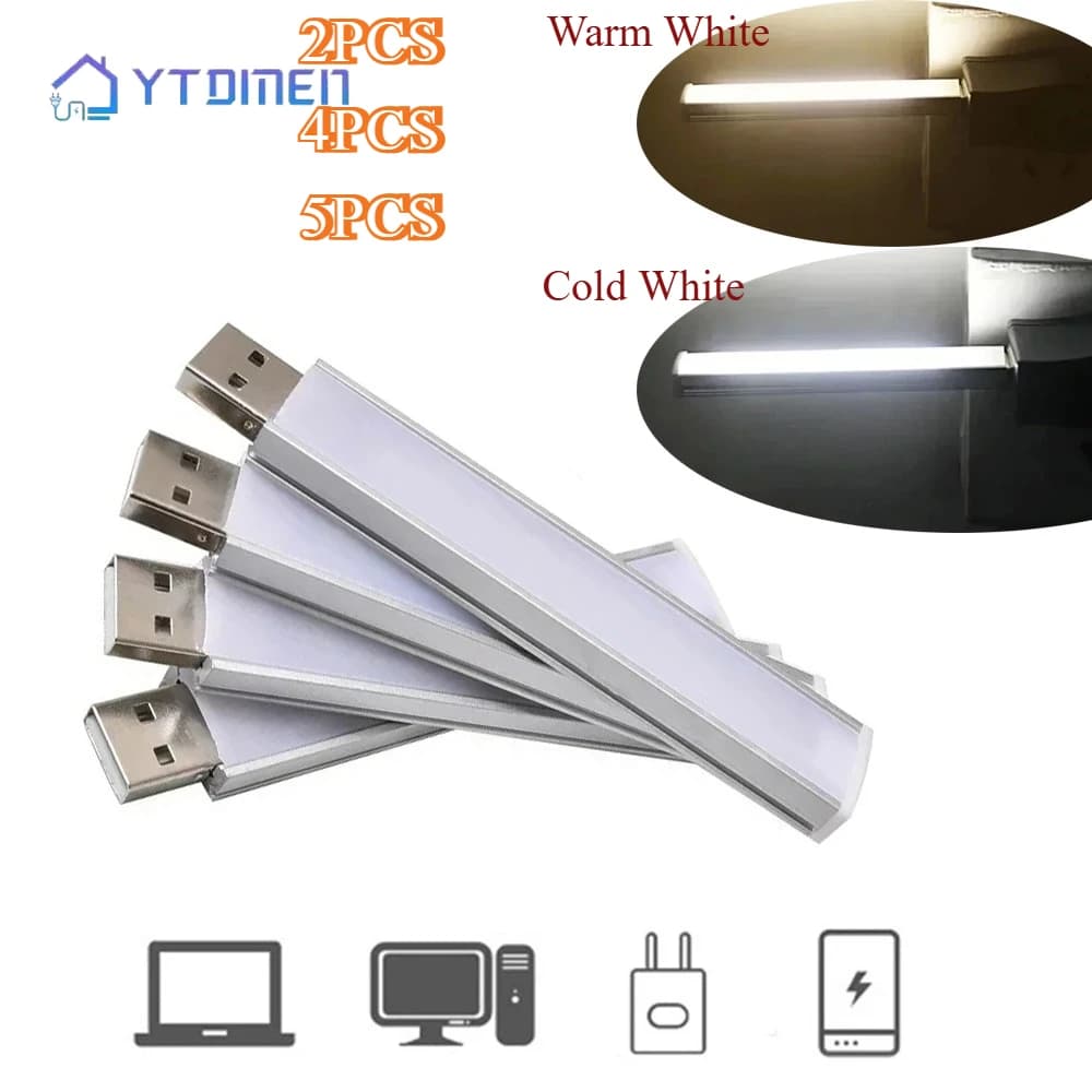 2/4/5PCS USB LED Libro Luce 5V Lampada da lettura portatile 20/20 LED Protezione per gli occhi Luce notturna Accumulatori e caricabatterie di riserva Computer portatile illuminazione
