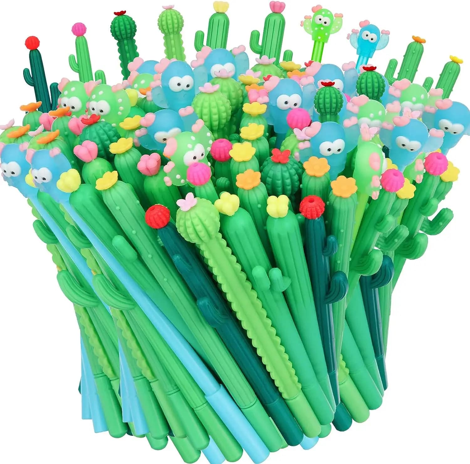 36 pezzi di penne gel cactus set regali carini 0,5 mm inchiostro nero penna a inchiostro gel creativo materiale scolastico per ufficio premio studente regalo di Pasqua