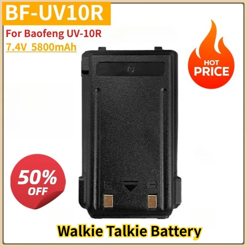 Nuova batteria sostitutiva BF-UV10R 7.4V 5800mAh per Baofeng UV-10R Walkie Talkie - Speciale