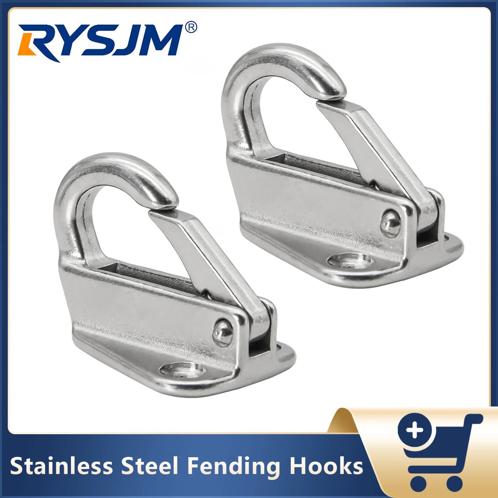 2PCS Stainless Steel Fending Hooks Spring Hook Snap Attach Rope For Marine Boat Accessories Ship Sail Boat Marine Hardware