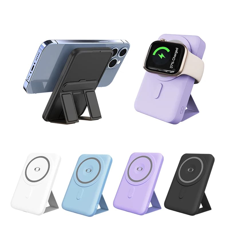 Power Bank Magnetico KAKAS Nuovo Design 15W Wireless 10000mAh Sottile Formato Carta di Credito per iPhone iWatch Samsung