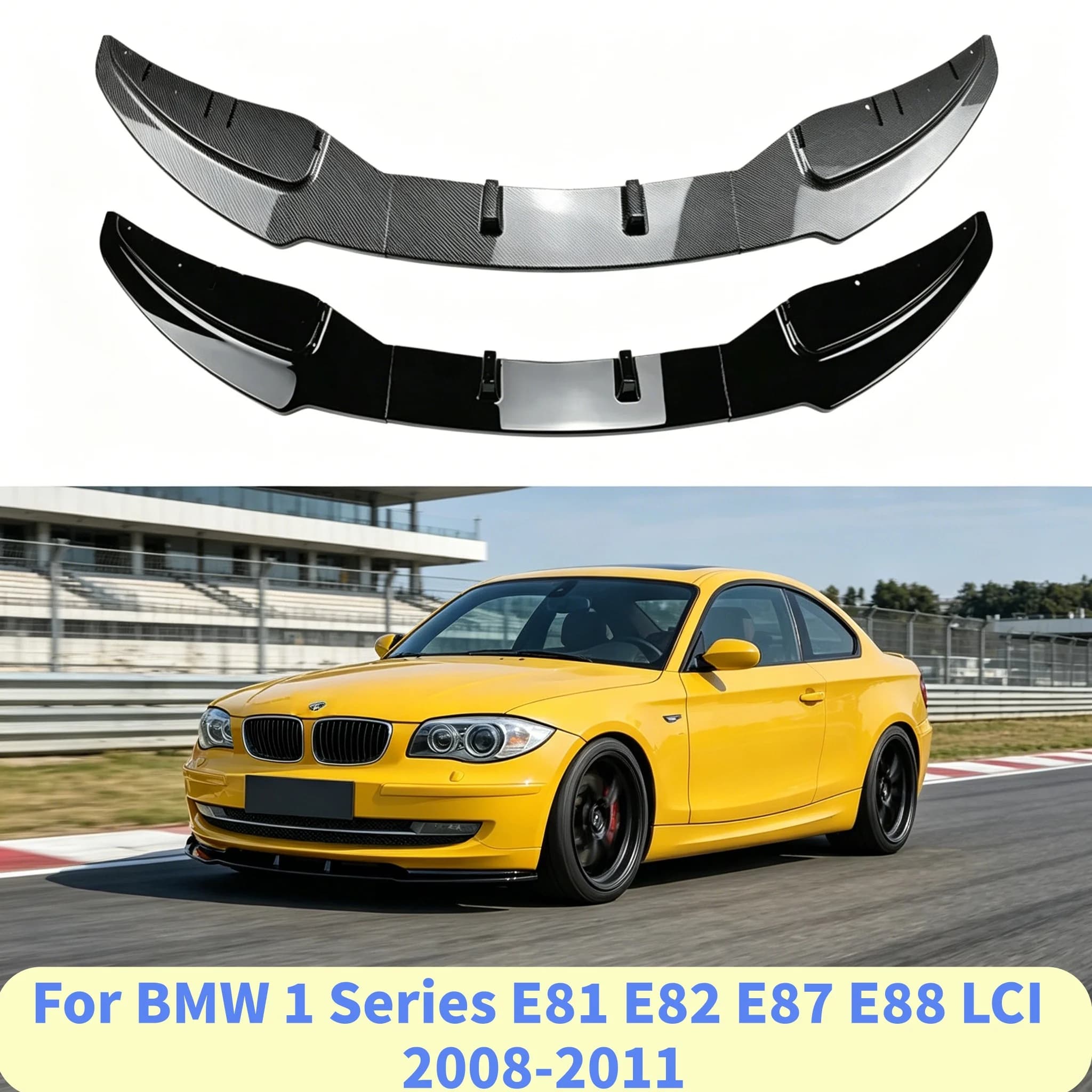 For BMW 1 Series E81 E82 E87 E88 LCI 2008-2011 Car Front Bumper Lip Spoiler Spiltter Diffuser Body Kits Tuning Accessory