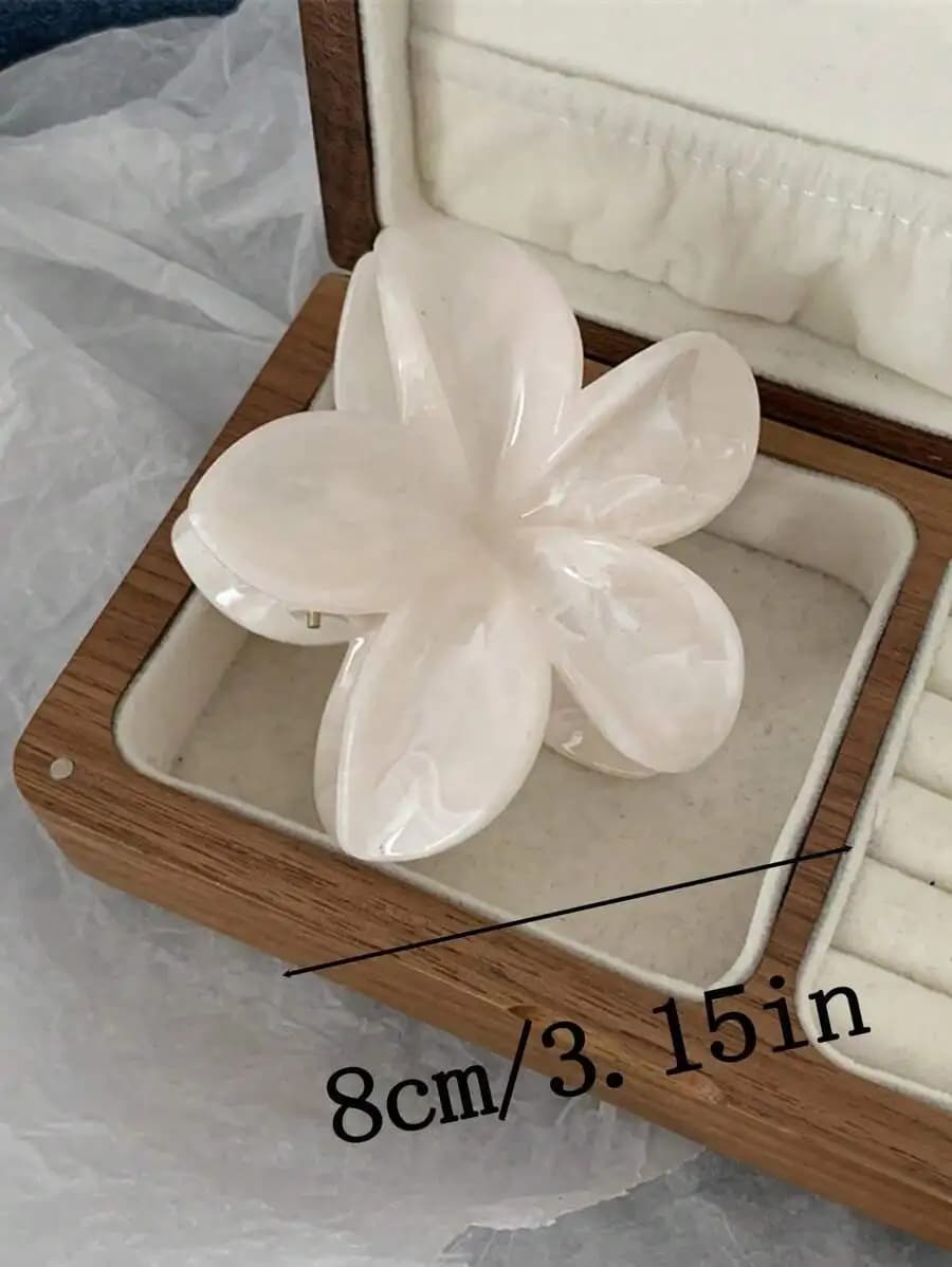 8cm Floral Large Lightweight Plastic Hair Clips For Women Elegant Fashion Hair Accessories