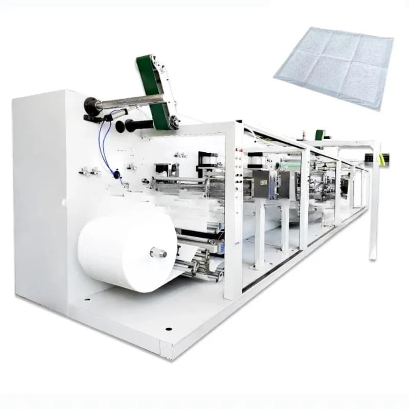 Disposable Mattress Dog Pet Patient Bed Sheet Under Pad Making Machine Underpad Folding Making Machine Customized