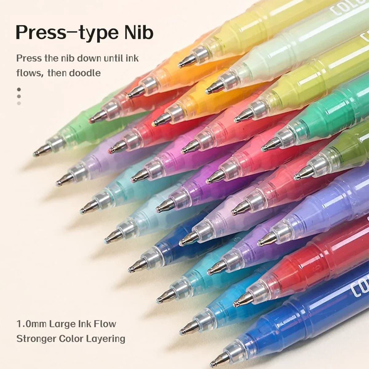 Acrylic Paint Markers 6/54 Colors Dual Tip Brush Pen Quick Dry Waterproof Ink Back To School Art Supplies Kit Artist Student Kid