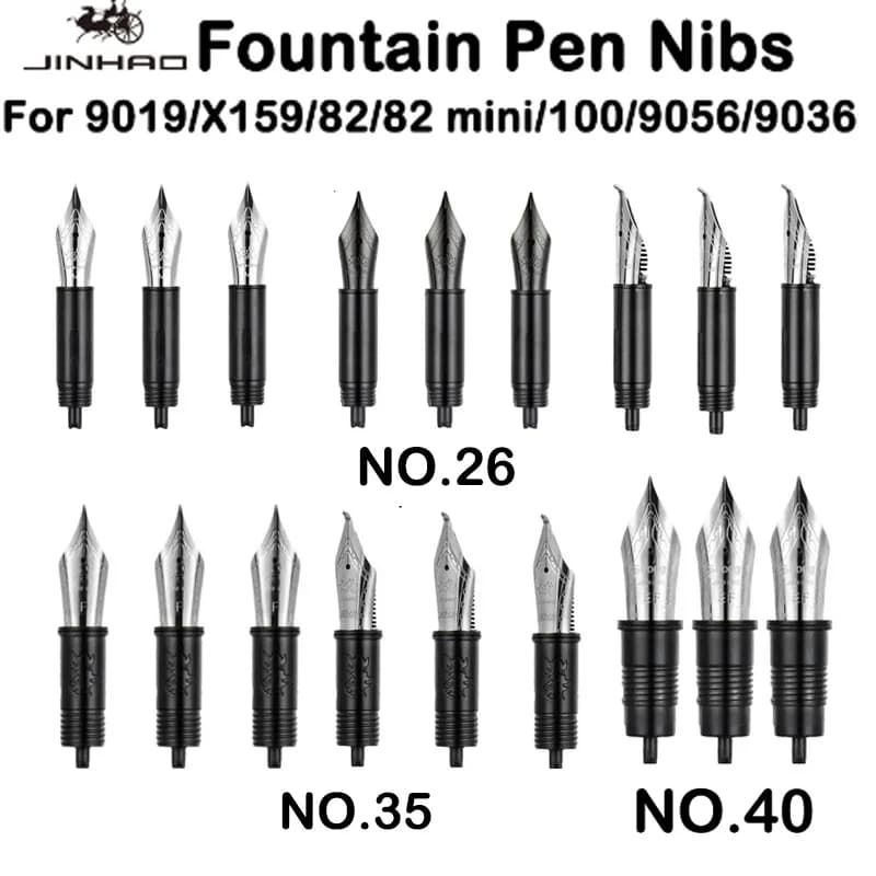 3/1 PCS JINHAO For 9019/X159/82/82 mini/100/9056/9036 Fountain Pen Iridium Replaced EF/F/M Nib Stationery School Office Supplies