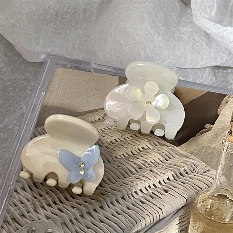 Nuovo Mini fermaglio per capelli in acetato fiore farfalla mollette fermaglio per capelli granchio per le donne ragazze capelli artiglio accessori per capelli moda