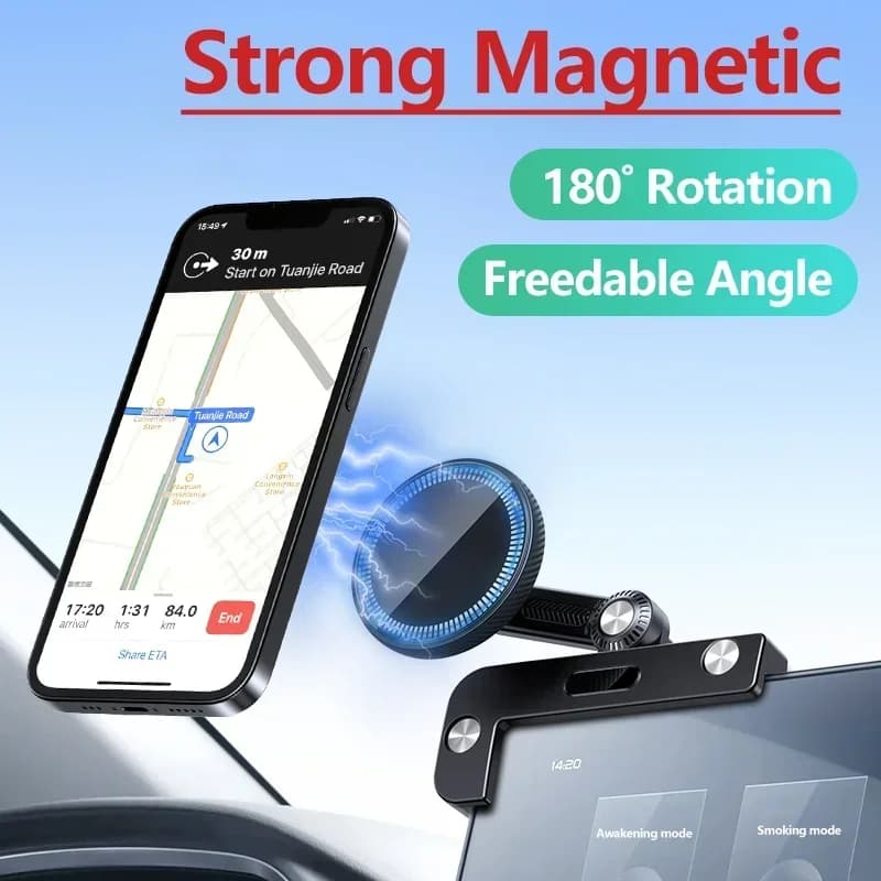 180 Magnetic Car Phone Holder Magnet Car Bracket Mount Cell Smartphone Support in Car For iPhone 15 14 13 12 11 Samsung Xiaomi
