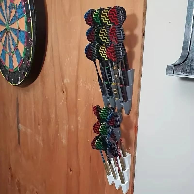 ♩ Porta Freccette da Parete, Organizzatore in Acrilico con 9 Scomparti per Freccette con Punta in Acciaio e Punta Morbida