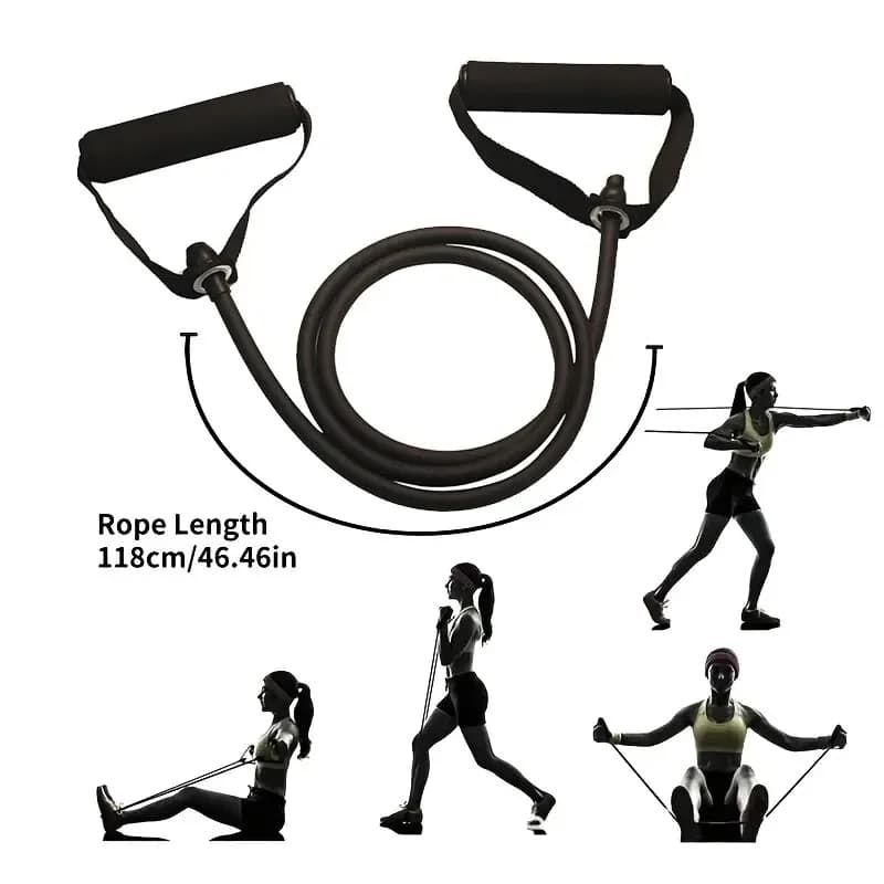 Elastic Band Set with Handles – Home Strength Training Kit for Men and Women