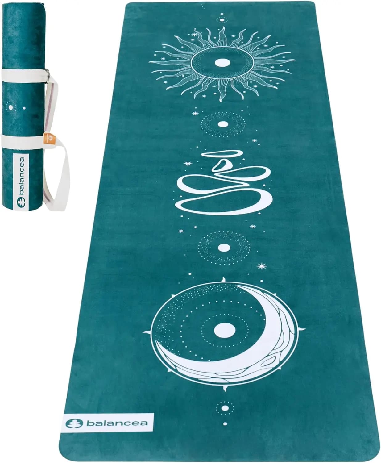 5mm Anti-slip Yoga Mat with Strap, Ecological TPE for Home Gym, Pilates, Hot Yoga and Meditation - Lightweight and Resistant 72x24 Inches