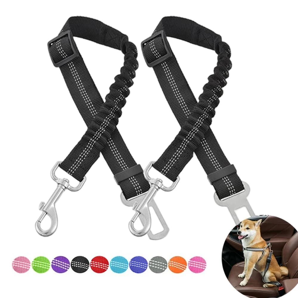 Cintura di sicurezza per auto regolabile per cani e gatti Pettorina di sicurezza per animali domestici Imbracatura per veicoli per cani Leva di sicurezza Accessori per cani da trazione