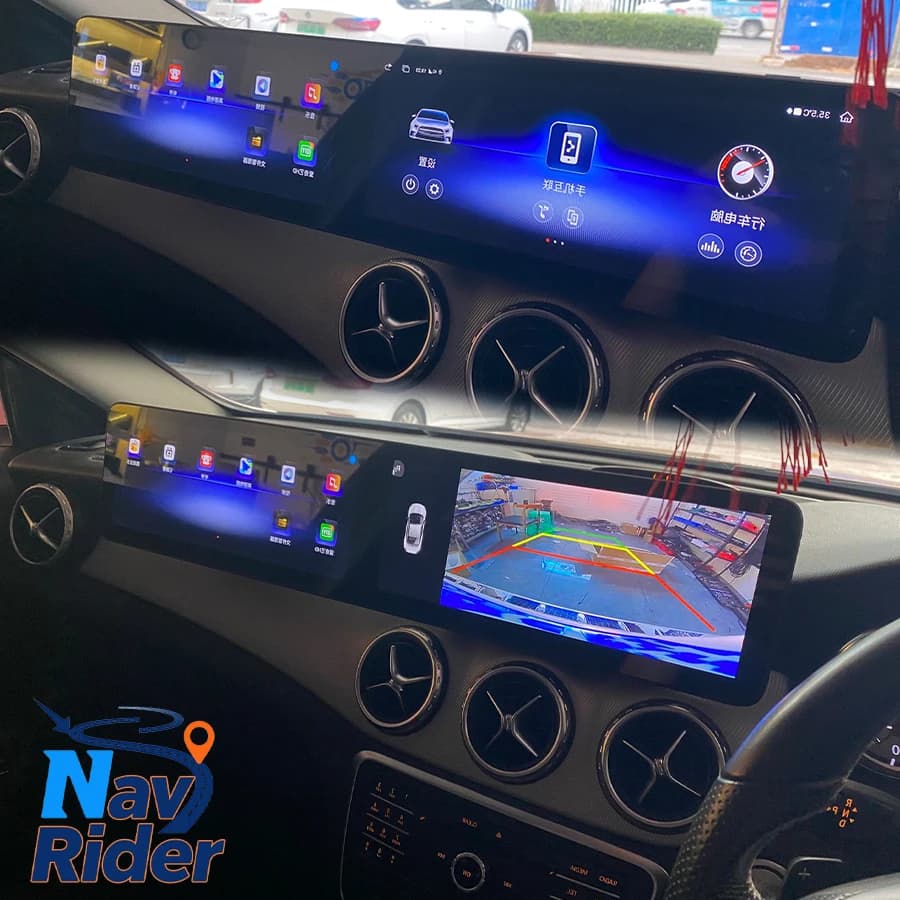 RHD Android Auto GPS Carplay Per Mercedes Benz Classe AB GLA CLA W245 W246 W176 X156 C117 2014-2019 Auto Stereo 24.6 "Doppio Schermo