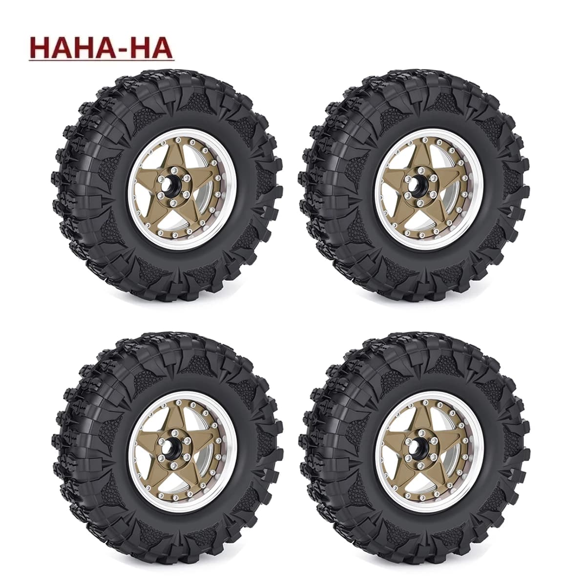 Aluminum Alloy 2.2 Beadlock Wheel Rim Hub With Tire for 1/10 RC Rock Crawler Axial SCX10 TRX4 TRX6 D90 Wraith Capra