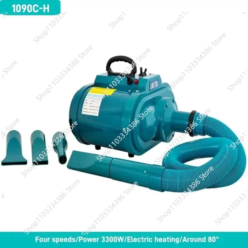 Professional Hair Dryer for Domestic Animals, Double Motor 3300W 100-240V, Dryer for Dogs and Cats, Model LT1090CH