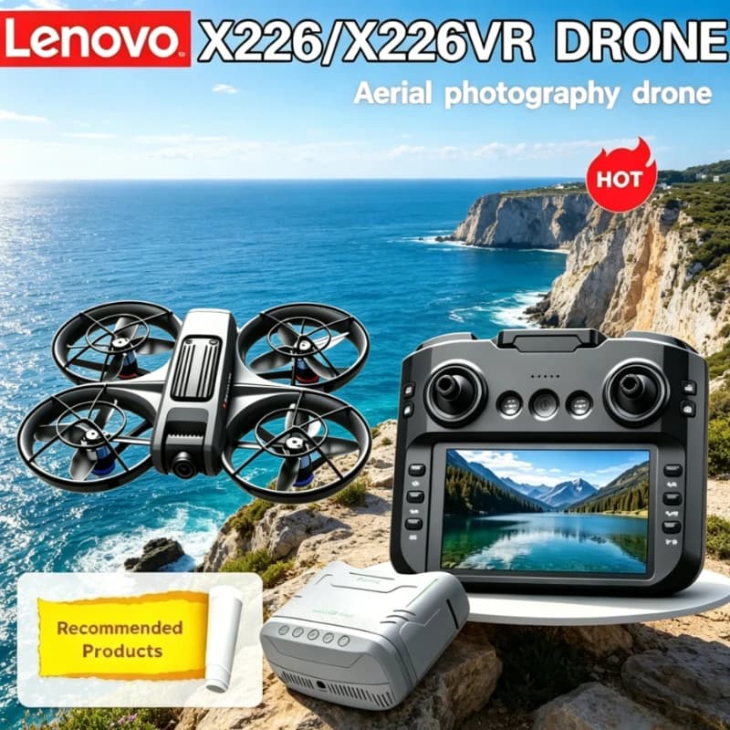 Drone Lenovo X226/X226VR 8K Professionale, Elicottero Telecomandato, Aereo RC 4K con Schermo, Quadricottero, Giocattolo Regalo per Bambini