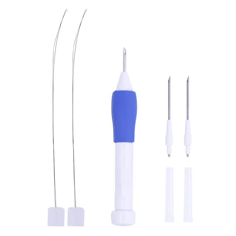 Kit ago per punzonatura da ricamo Penna ad ago magica Cucitura Tessitura Maglieria Set di strumenti per cucire per la lavorazione artigianale