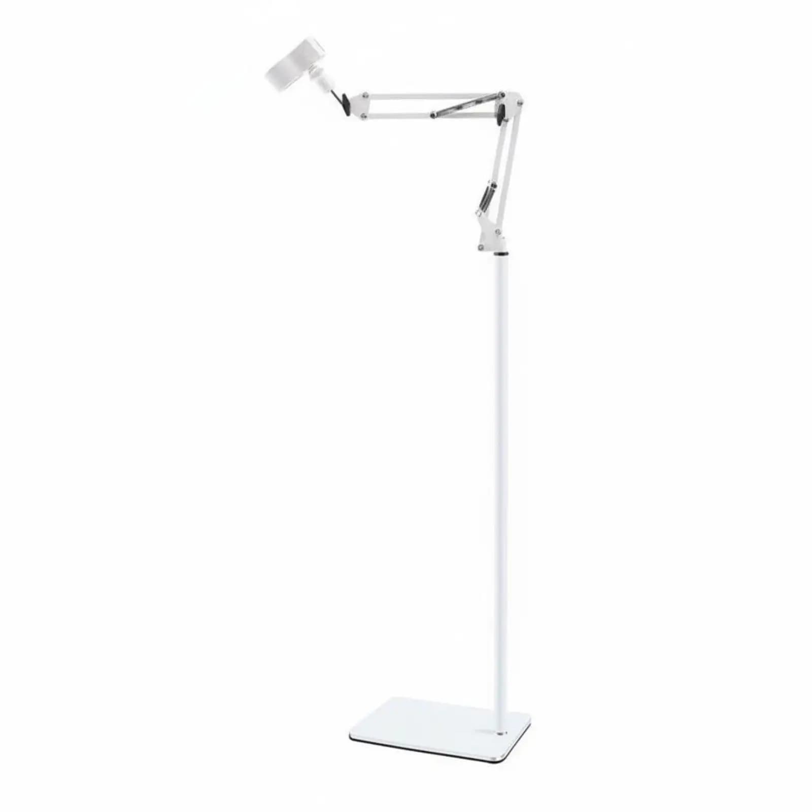 Adjustable hairdryer arm, stable base, freestanding hairdryer holder