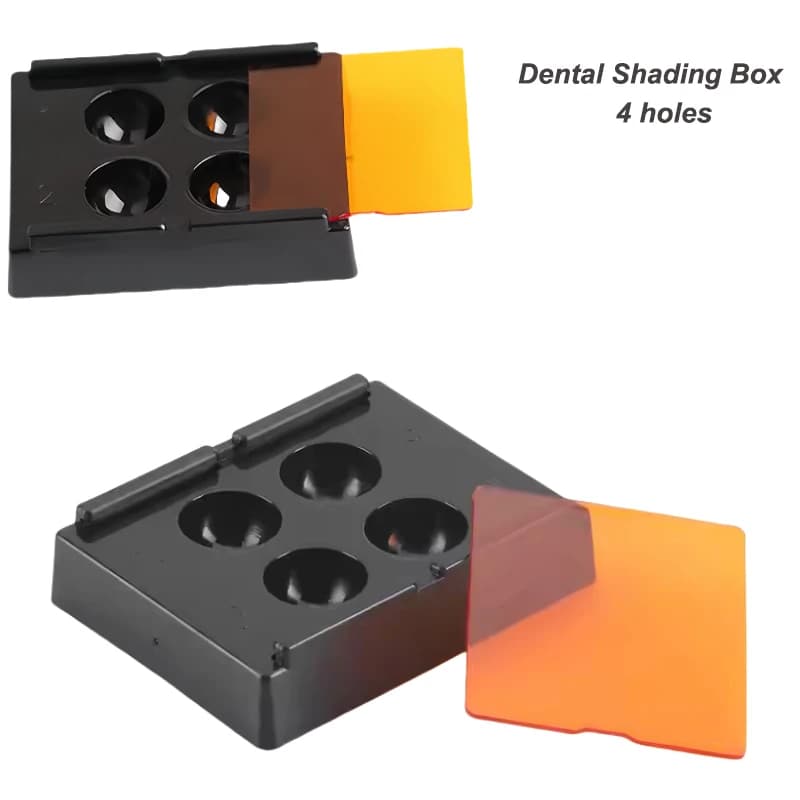 Dental Shading Light Box Mix Composite Hood Case Protector Veneer Storage Box Protected Tooths Patch Shading Organizer Dentist Tool