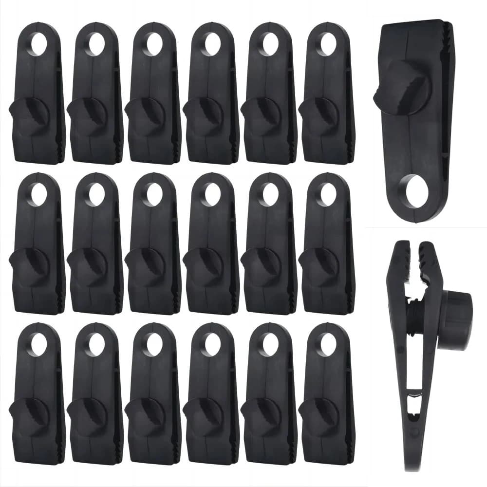 20 PCS Tenda Baldacchino Clip Corda del Vento Esterno Morsetti Riutilizzabili Tenda Telone Fibbia Campeggio Alpinismo Rifugi Accessori