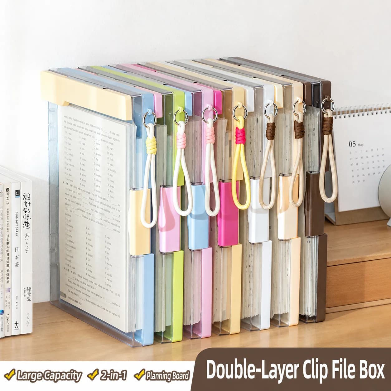 Student Writing Pad Multi-Color A4 Clipboard Plastic Writing Clip Smooth Edges Office Clip Folder For Document Organization