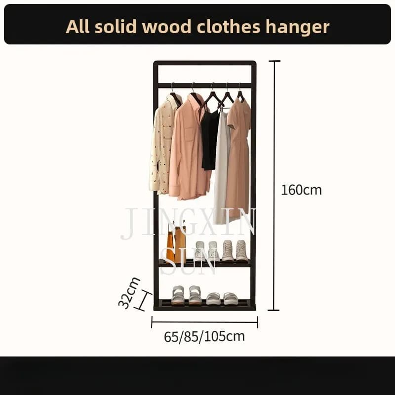 Nordic coat rack floor-to-ceiling hanger simple modern bedroom new Chinese clothes rack