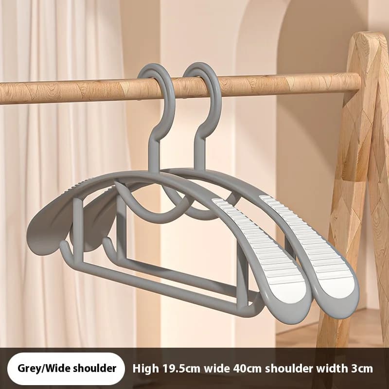 Upgraded Thickened Wide Shoulder Non-Slip Seamless Clothes Hangers, Cream White Heavy Duty Hangers for Coat Suit Closet Storage