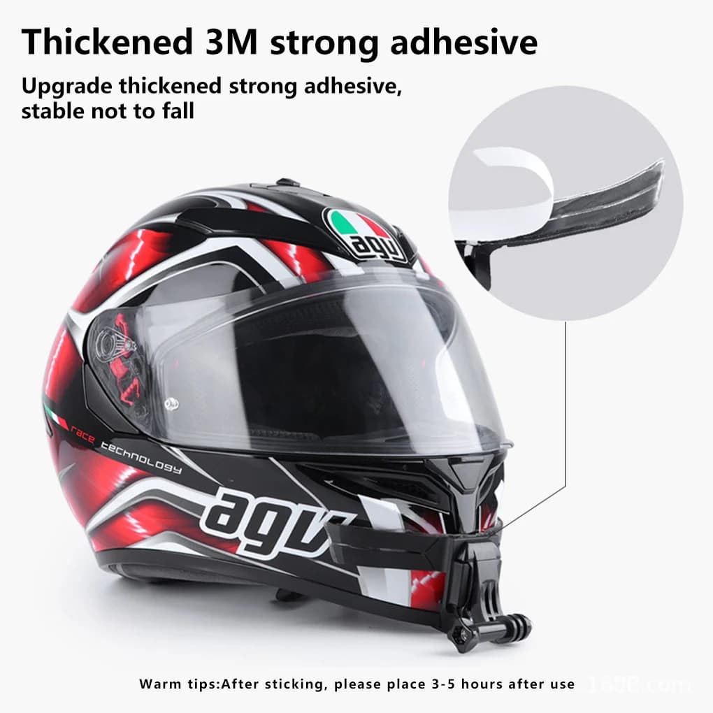 Supporto per supporto per mentoniera per casco moto per GoPro Hero 7 8 9 10 11 Supporto integrale nero per accessori per action camera Yi DJI