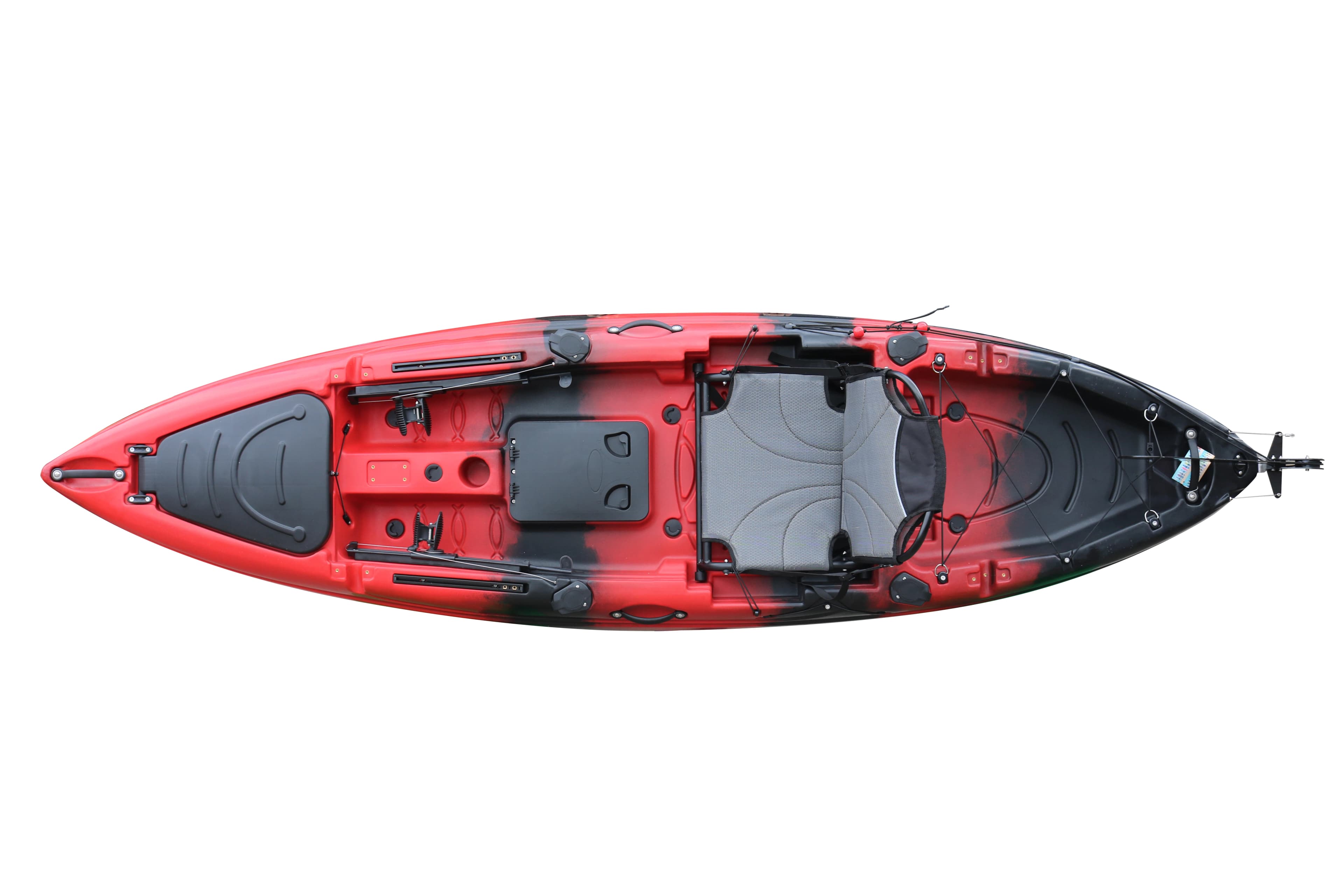Kayak da Pesca Monoposto Sit-on-Top Motorizzato con Ampio Vano Portaoggetti per Mare, Lago e Pesca all'Aperto, Canoa per 1 Persona